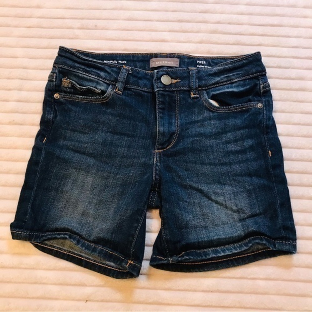 DL1961 Piper Cuffed Short Sea Lion Wash Slouchy Fit Jean Shirts Girl’s Size 12